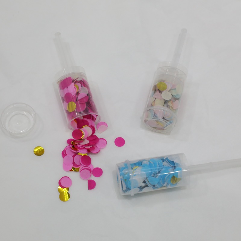 Push Pop Confetti Popper per il genere di laurea rivelare le forniture per feste di compleanno per la festa di capodanno baby shower (multicolore)